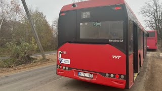 Vilniaus transportas 67B autobusas Elektrodepas geležinkelio pervaža  Mickūnai [upl. by Yetta]