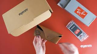 eyerim presents Unboxing of Ray Ban Hexagonal Flat Lenses sunglasses [upl. by Aryk375]