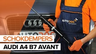 Hoe een schokdempers vooraan vervangen op een AUDI A4 B7 AVANT HANDLEIDING [upl. by Bekha442]