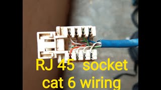 CAT 6 WIRING RJ 45 WALL MOUNTING ETHERNET SOCKET [upl. by Tiffi]