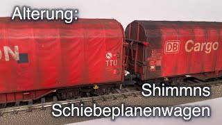 HowTo H0 Shimmns Schiebeplanenwagen patinieren [upl. by Maitund14]