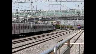 Korail Line 1 trains amp freight train at Byeongjeom [upl. by Ennairda]