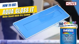 How to Apply DAVIES Aqua Gloss It  Waterbased Quick Dry Enamel Paint  Live Demo [upl. by Roz76]