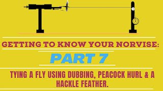 Part 7 of Getting to know your Norvise TYING A FLY USING DUBBING PEACOCK HURL amp A HACKLE FEATHER [upl. by Guglielma]