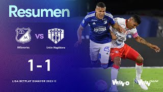 Millonarios vs Unión Magdalena resumen y goles  Liga BetPlay Dimayor 2023 2  Fecha 15 [upl. by Baptlsta]