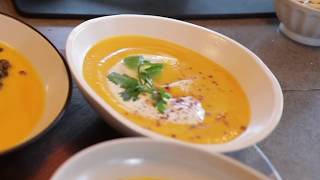 Josée di Stasio elevates soup with simple garnishes [upl. by Trevlac260]