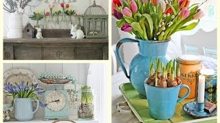 Farmhouse Spring Decor Ideas  Rustic Spring Vignettes  Spring Decorating Ideas [upl. by Milka]