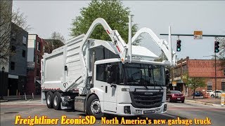 The new Freightliner Econic SD  North Americas new garbage truck [upl. by Maris881]