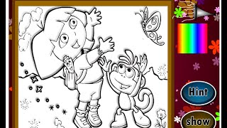 Dora The Explorer Coloring Games [upl. by Natsuj]