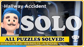 How to Solve ALL Puzzles for HALLWAY ACCIDENT in Escape Simulator  Game Guide [upl. by Ahrens]