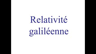 Physique pour les amis de secondaire 5  relativité galiléenne [upl. by Animaj]