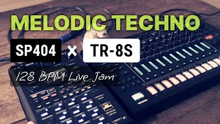 TR8S × SP404 Melodic Techno With Korg MS20 V  SQ80 V  BA1 Synths  128BPM  4K  2024 [upl. by Tebor]