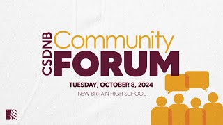 New Britain Board of Education Community Forum [upl. by Giacopo]