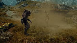 Skyrim Battles  Giant vs Lurker [upl. by Nesnej716]