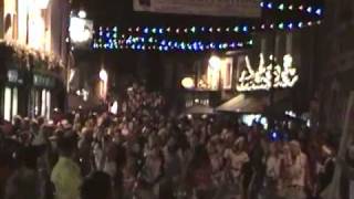 Garstang Victorian Christmas Festival  Batala Lancaster amp Calvos Stilt Walkers [upl. by Otrebliw]