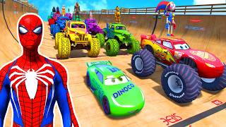 GTAV SPIDERMAN POPPY PLAYTIME CHAPTER 3 THE AMAZING DIGITAL CIRCUS Join in Epic New Stunt Racing [upl. by Naeroled]