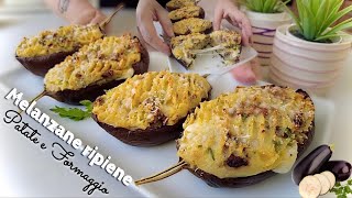 MELANZANE RIPIENE FILANTI con PATATE E FORMAGGIO 🥔🧀 ricetta facile ed economica [upl. by Utimer]