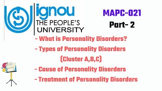 Personality Disorders Cluster AB and C [upl. by Nylhsoj56]