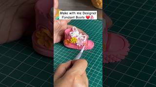 Edible Designer Fondant Boots ❤️🩰 shorts fondant boots artwork designer tips hacks trending [upl. by Philo258]