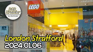 London Stratford 20240106  LEGO Store PAB Wall [upl. by Assanav]