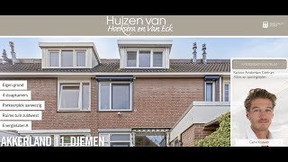 Te koop Akkerland 11 Diemen  Hoekstra en van Eck Makelaars  Méér Makelaar [upl. by Akinna859]