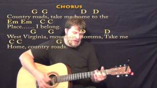 Country Roads John Denver Strum Guitar Cover Lesson in G with ChordsLyrics countryroads guitar [upl. by Yelekalb300]