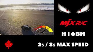 MJX Hyper Go H16BM 2s3s Max Speed amp Offroad Bash [upl. by Nilyaj]