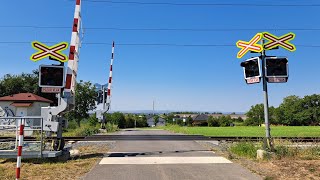 Železniční přejezd Babice u Šternberka 2  148 2024 Czech Level Crossing [upl. by Kurtzman]