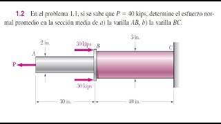 Problema 12 Esfuerzo  Mecánica de Materiales Beer  Johnston  DeWolf 5ta edicion [upl. by Oinegue]