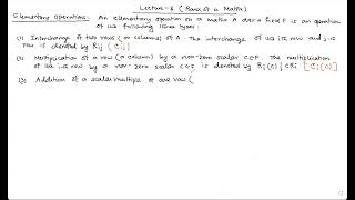 Lecture 8  WBSSCSLST Mathematics IXX amp XIXII  Linear AlgebraRank of a Matrix [upl. by Keynes757]