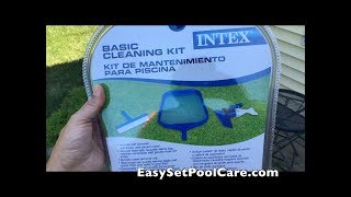 Intex Basic Cleaning Kit DEMO  For EasySet Pool [upl. by Arriek874]