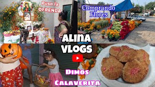 ‼️Puse la OFRENDA  Dimos Calaverita a los niños 🎃 del pueblo  AlinaVlogs ofrenda [upl. by Venetis206]