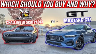 DODGE CHALLENGER SCATPACK vs 2024 FORD MUSTANG GT WHICH SHOULD YOU BUY and WHY [upl. by Demitria745]