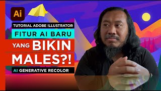 Tutorial Adobe Illustrator AI generative color untuk microstocker [upl. by Gerick297]