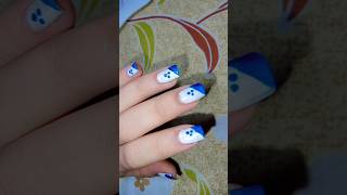 Easy nail art 💙💅🏻✨easynailart nailart youtubeshorts [upl. by Lenno]