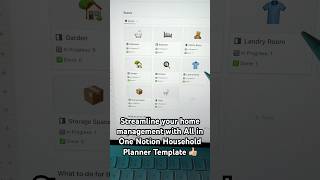 Streamline your home management with All in One Notion Household Planner Template notion [upl. by Adelaida]