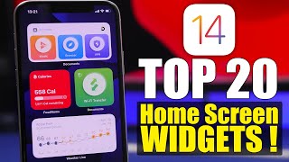 iOS 14  TOP 20 Home Screen WIDGETS [upl. by Rebba]