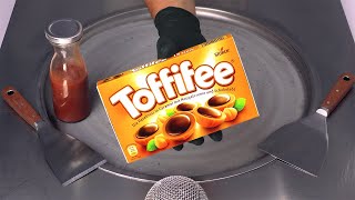 ASMR  Toffifee Ice Cream Rolls  how to make Hazelnut Caramel Nougat amp Chocolate Toffee Ice Cream [upl. by Ellerey328]