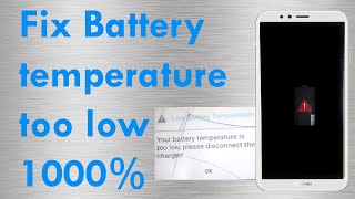 how to fix battery temperature too low on android smartphone 100 fix [upl. by Zeculon]