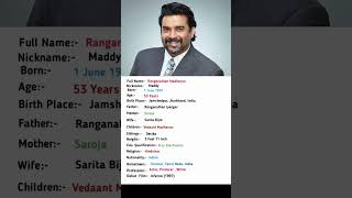 R Madhavan Biography biography shortvideo [upl. by Licec]