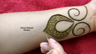 New Stylish and Easy Mehndi Design for Front Hand  Arham Mehndi Designs [upl. by Eelynnhoj934]