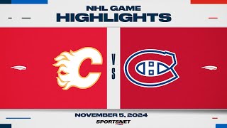 NHL Highlights  Flames vs Canadiens  November 5 2024 [upl. by Chadburn]