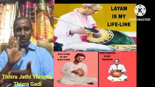 LAYA JATHI 51 BY SENIOR RHYTHMIC VIDWAN SRI P V SAIRAM IYER USE HEADPHONES 🎧 layam carnatic [upl. by Desireah]