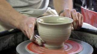 Throwing a Clay Pottery Mortar amp Pestle on the wheel demo [upl. by Bronk968]