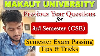 MAKAUT Previous Year Questions PDF FREE for 3rd Semester CSE  Exam Passing Tips amp Tricks [upl. by Marvel]