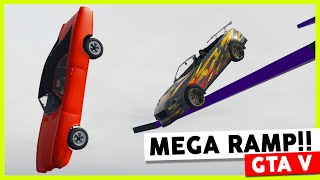 BRIAN IS BOOS EN IK BEN BLIJ GTA V Mega Ramp [upl. by Asyen]