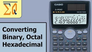 Casio Fx991ms Binary Decimal Hexadecimal and Octal conversion [upl. by Attiuqram869]