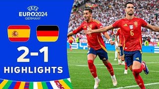 Spain vs Germany 21  Highlights  UEFA Euro  5th July 2024 [upl. by Rozanna]