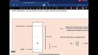 Unit 2 Study Area 2  Paper Chromatography  TLC page 4 to page 8 [upl. by Trev]