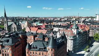 Strandvägen  Östermalm  Stockholm Sweden  May 2024  Drone 4K [upl. by Bobine194]